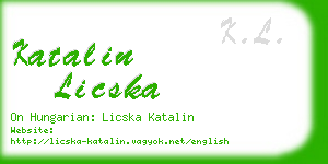 katalin licska business card